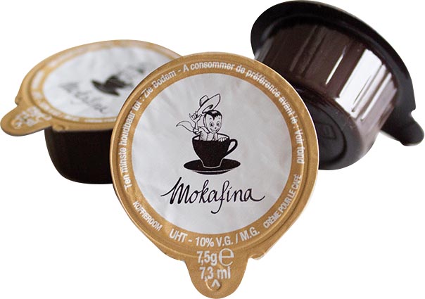 Mokafina - vaschette latte 7,3 ml, scatola da 240 pezzi