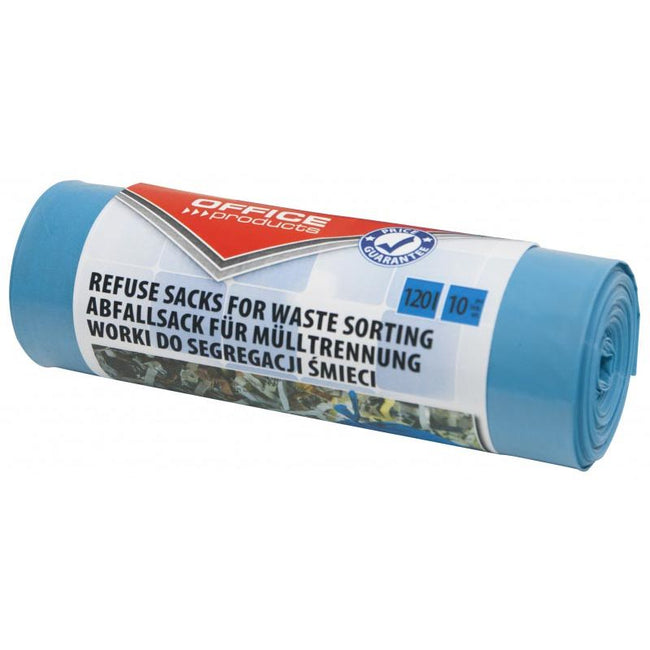 OFFICE products -   vuilniszak, LDPE, 35 micron, 120 liter, blauw, rol van 10 stuks