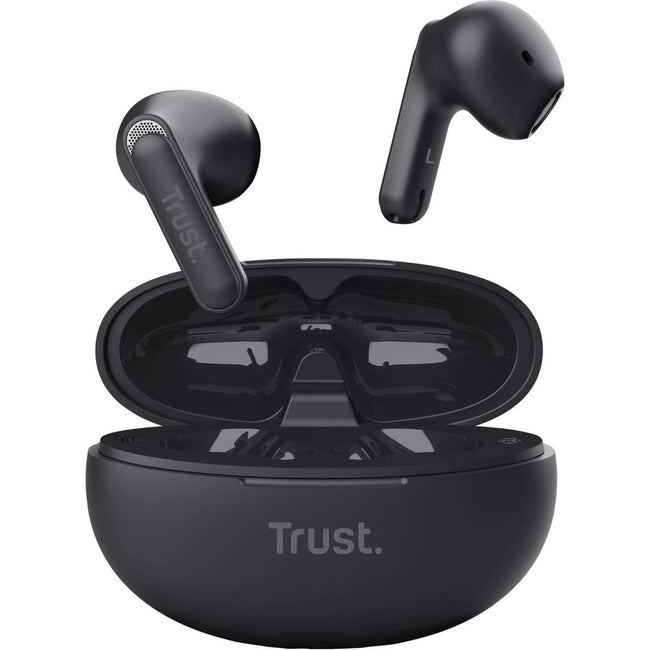 Trust - Oreilles sans fil Bluetooth Yavi, Écouteurs d'annulation NOICE, noir