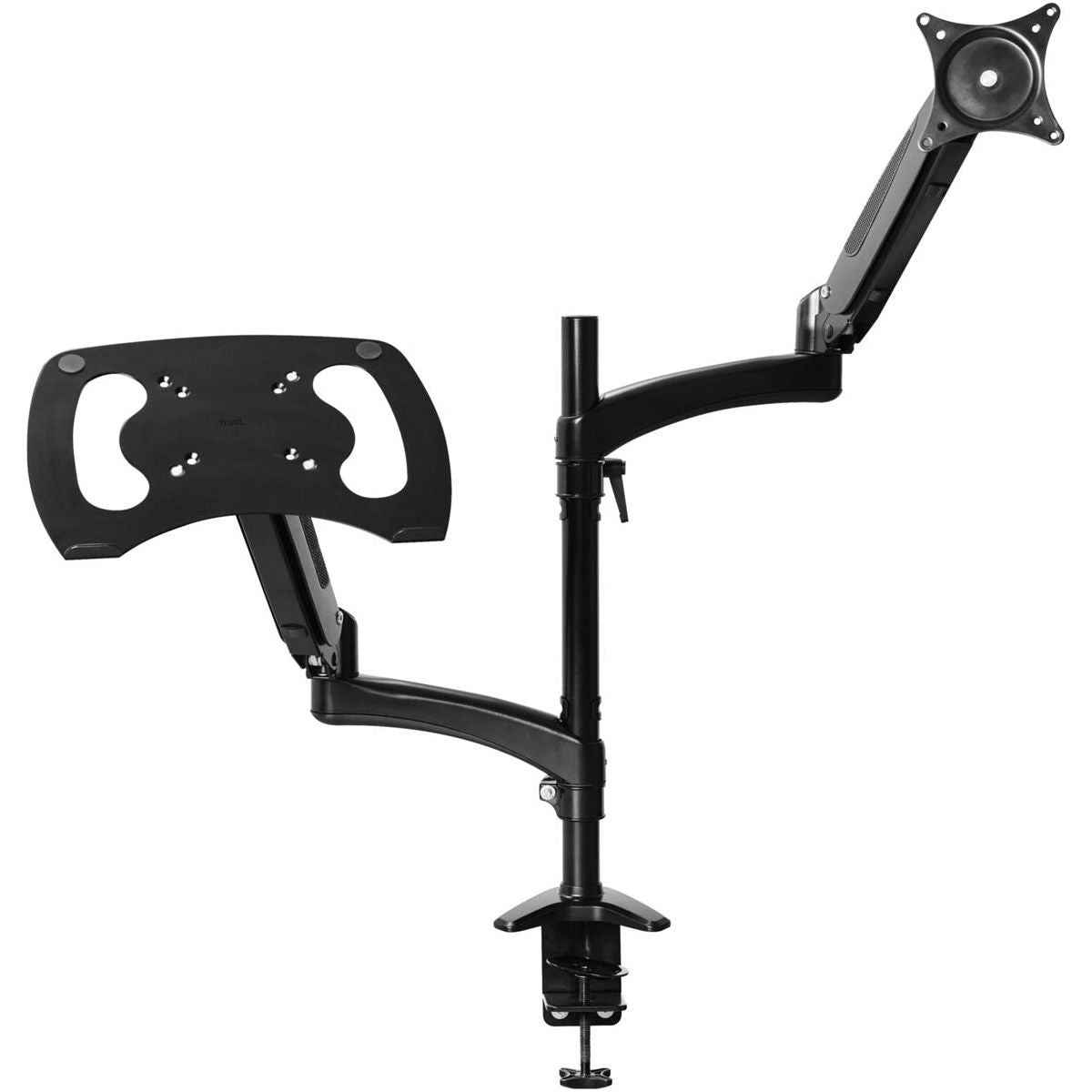 Vertrauen - Mara Monitor Arm, Doppelarm mit 1 Laptop -Arm, schwarz