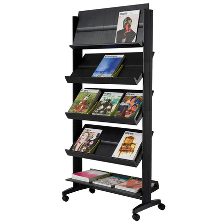 Paperflow -   Mobiele folderhouder Large zwart