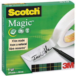 Scotch - Nastro adesivo Magic 810 25mmx66m invisibile opaco