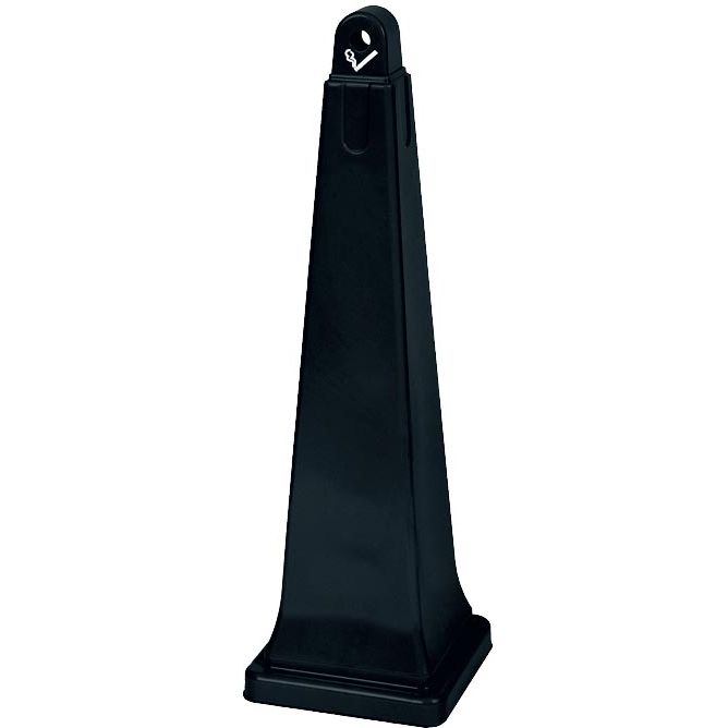 Produits commerciaux Rubbermaid - Cendrier Groundskeeper autoportant noir