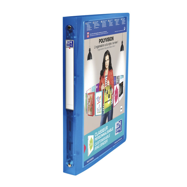 Oxford - Presentation ring binder Polyvision A4 4-ring O-mech 30mm blue