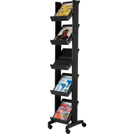 Paperflow - Mobile brochure holder Corner Compact black