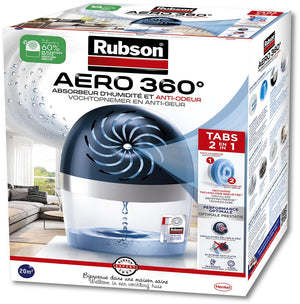 Rubson -  navulbare ontvochtiger AERO 360, werkt met tabs van 450 gram