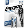Energizer - piles Lithium AAA, blister de 2 pièces
