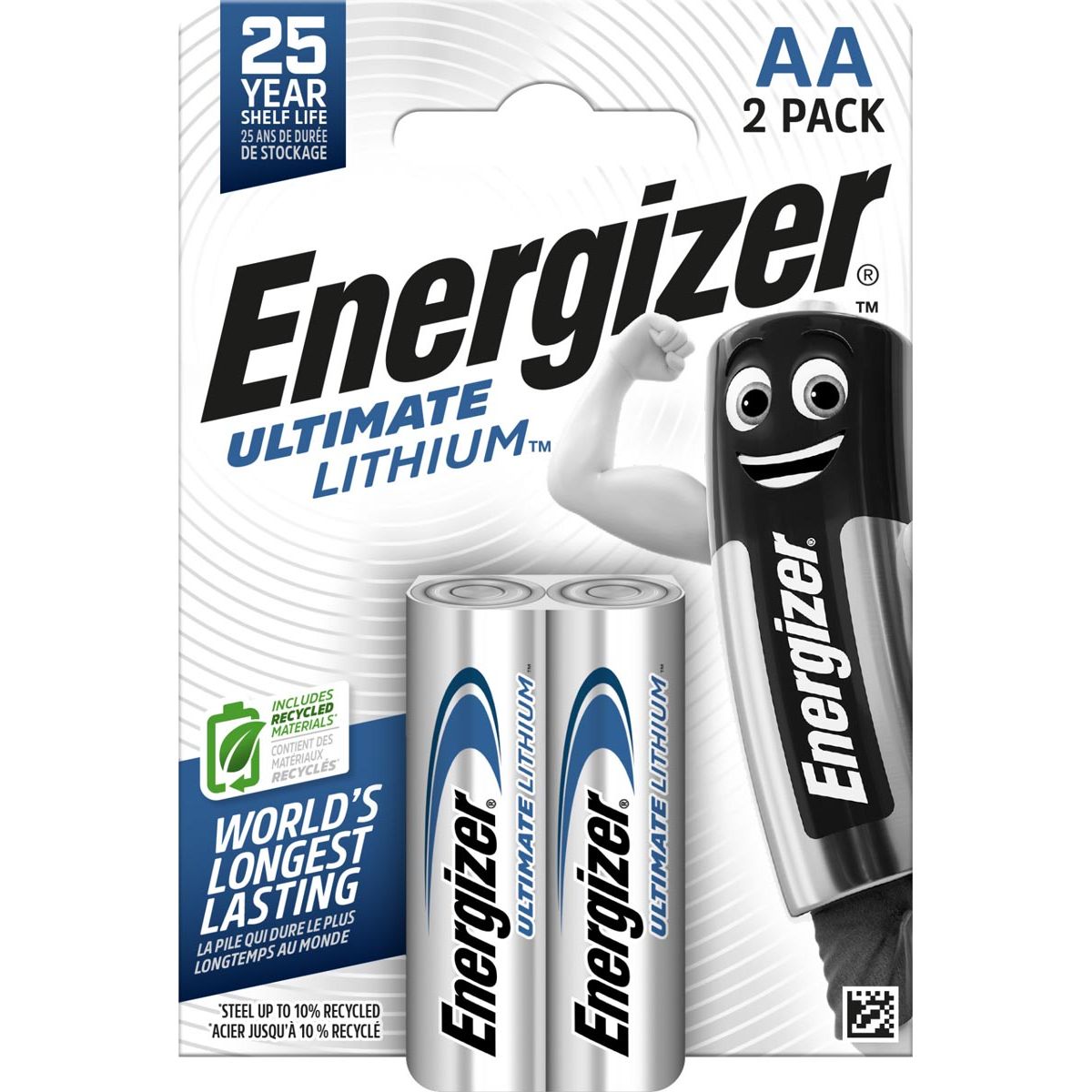 Energizer -  batterijen Lithium AA, blister van 2 stuks