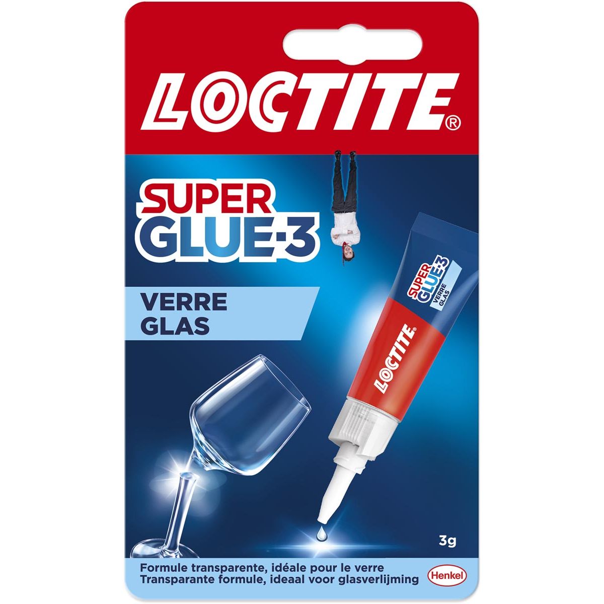 Loctite -  secondelijm Super Glue Glas, 3 g, op blister