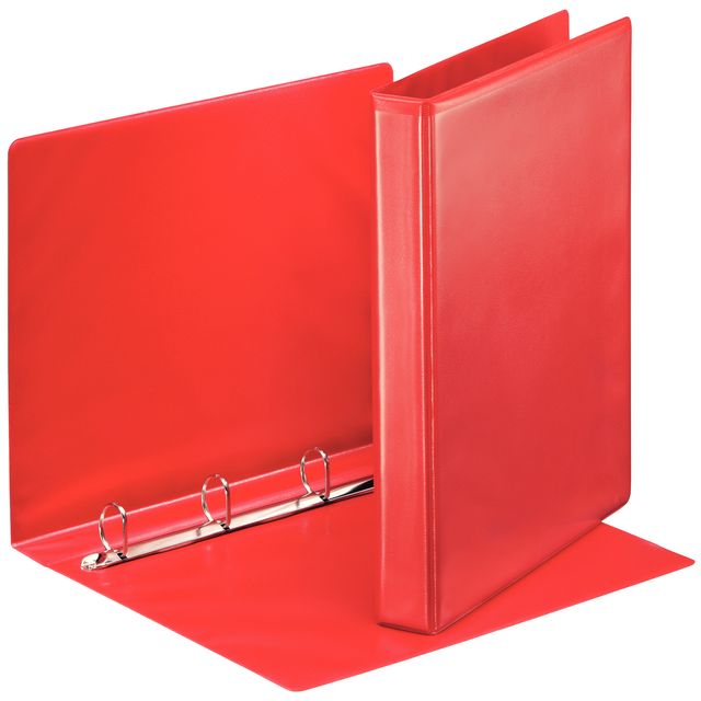 Esselte - Presentation ring binder Essentials panorama A4 4-ring D-mechanism 25mm red
