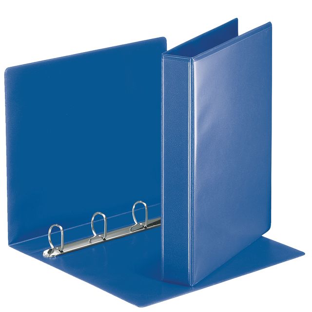 Esselte - Presentation ring binder Essentials panorama A4 4-ring D-mechanism 30mm blue