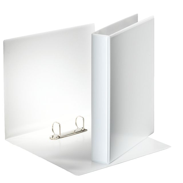 Esselte - Presentation ring binder Essentials panorama A4 2-ring D-mechanism 30mm white