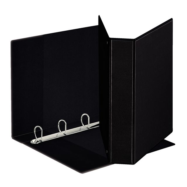 Esselte -  Presentatieringband panorama A4 4-rings D-mechaniek 30mm PP zwart | 10 stuks