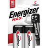 Energizer - piles Max C, blister de 2 pièces