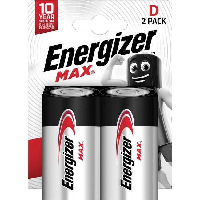 Energizer - batterijen Max D, blister van 2 stuks