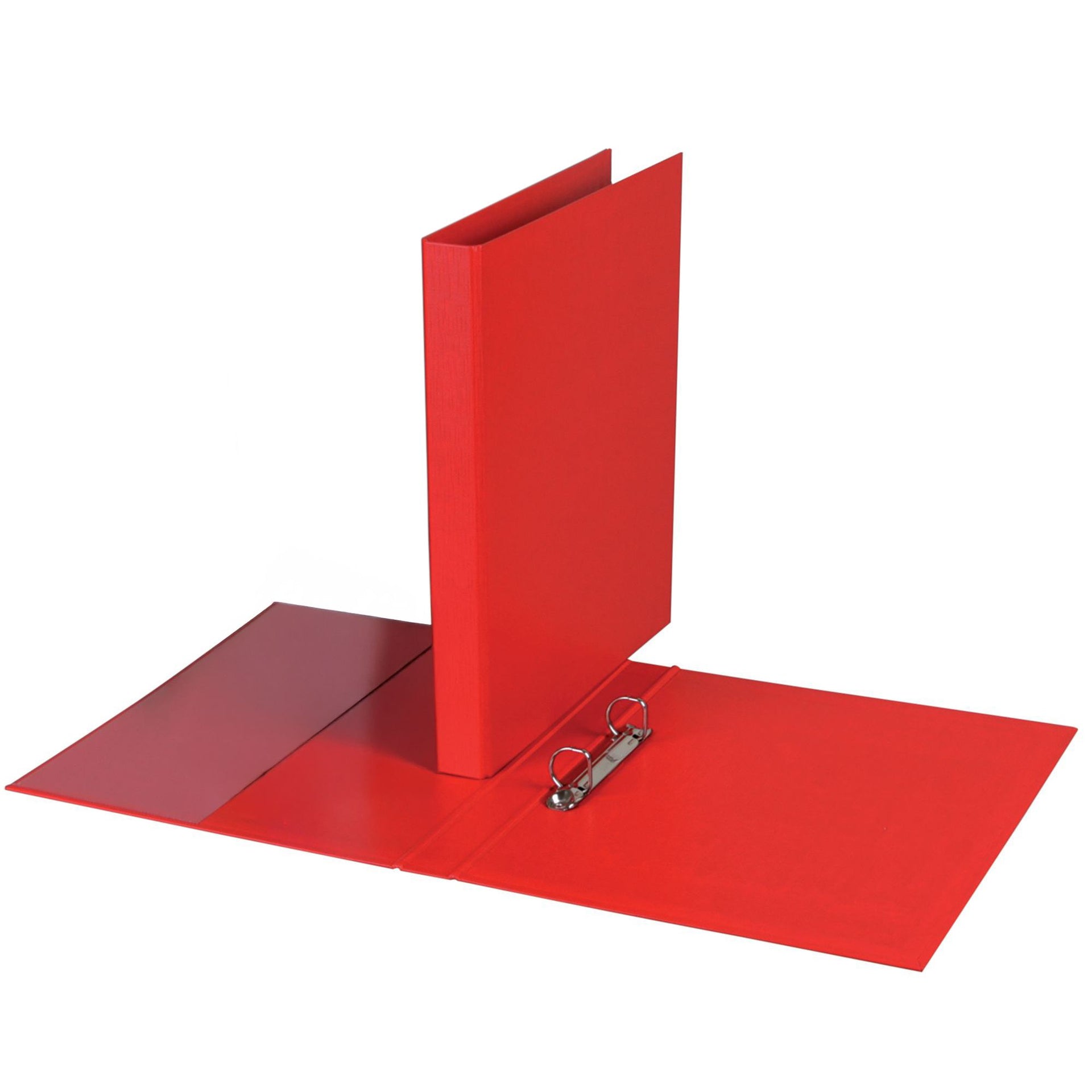 Quantore - Raccoglitore ad anelli A4 2 anelli D-mech 20mm PP rosso | 20 pezzi