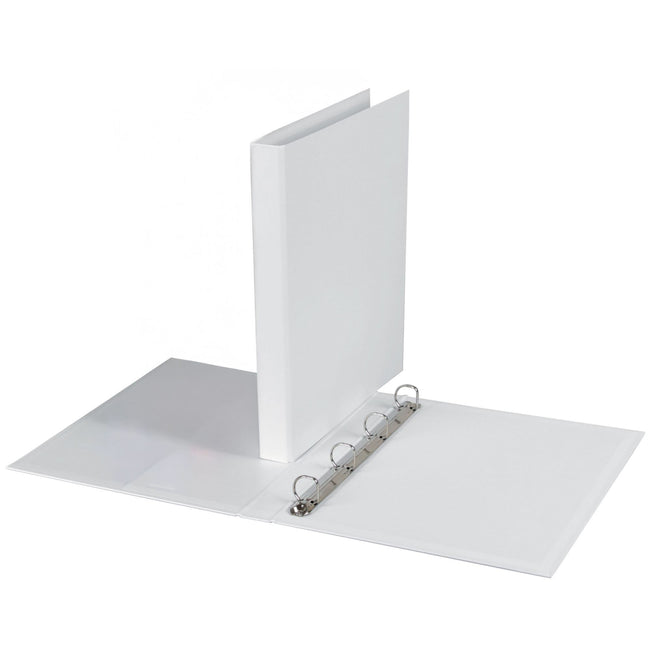Quantore - Classeur à anneaux A4 4 anneaux D-mech 20mm PP blanc