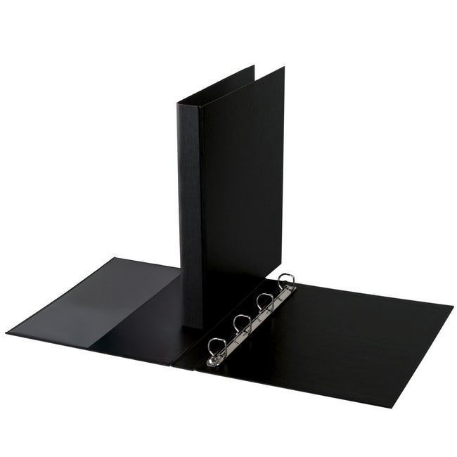 Quantore -  Ringband A4 4-rings D-mech 20mm PP zwart | 20 stuks