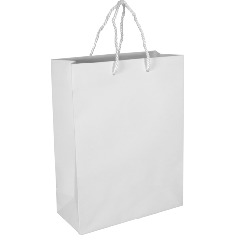 Klika - tas | Papier avec cordon 22x 10x29cm | Sac de transport | Blanc | 100 pieces