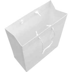 Klika - tas | Papier avec cordon 22x 10x29cm | Sac de transport | Blanc | 100 pieces