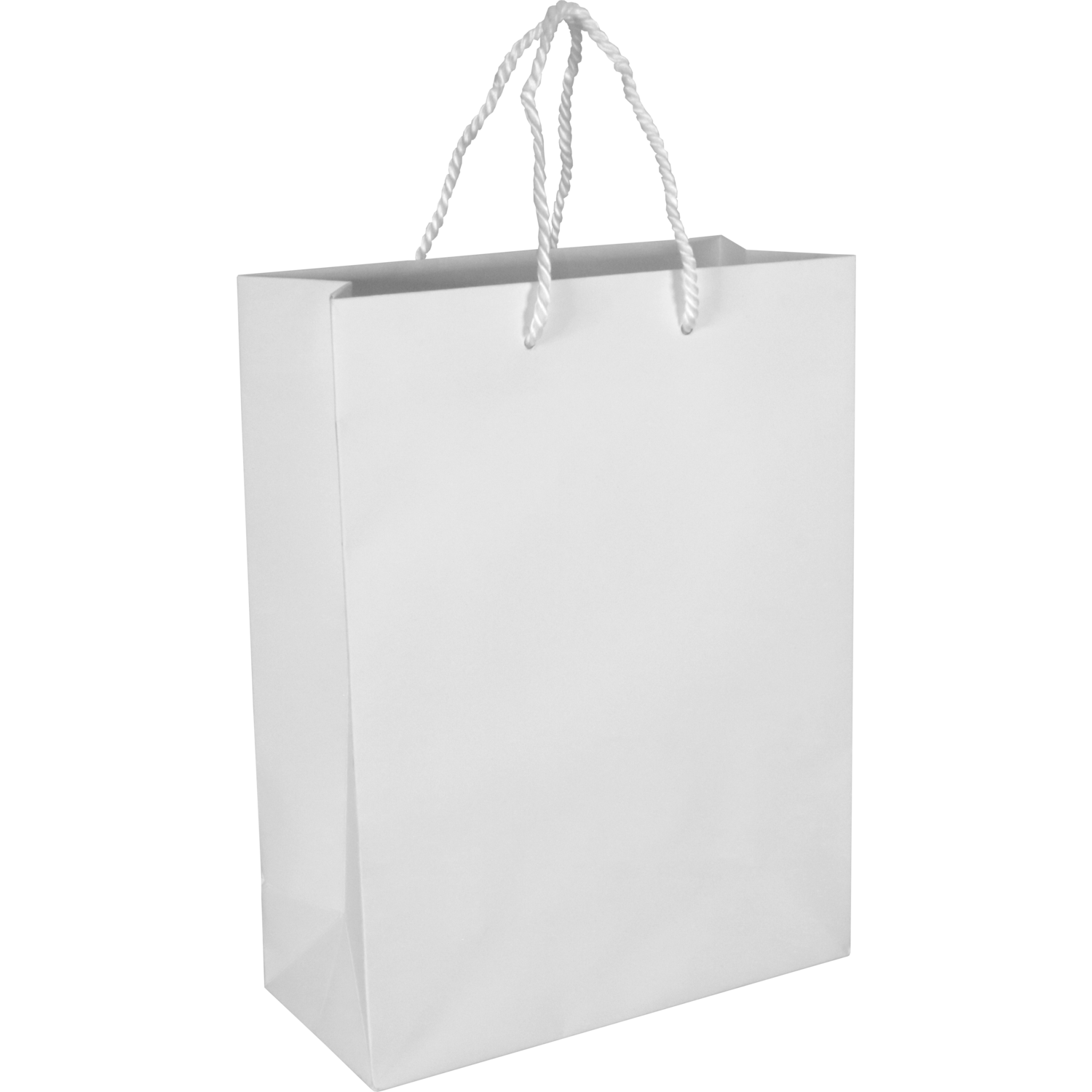 Klika - Borsa | Carta | con cordino | 22x10x29 cm | borsa tote | bianco | 100 pezzi