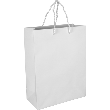Klika - Tasche | Papier | mit Kordel | 22x 10x29cm | Einkaufstasche | weiß | 100 Stück