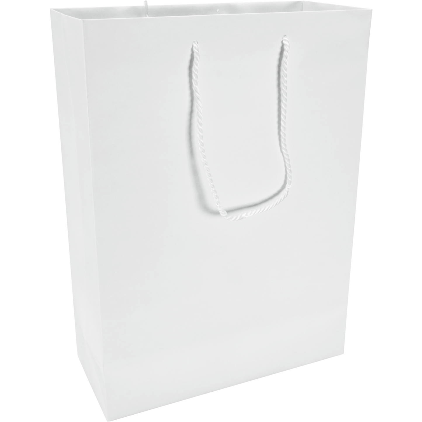 Klika - Borsa | Carta | con cordino | 27x12x37 cm | borsa tote | bianco | 100 pezzi
