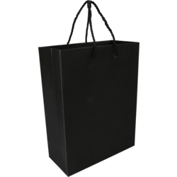 Klika - Tas | Papier | met koord | 22x 10x29cm | draagtas | zwart | 100 stuks