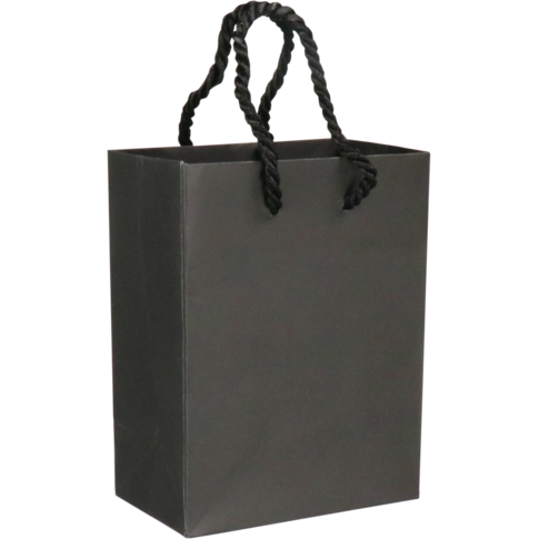 Klika - tas | Papier avec cordon 11x 6 | 5x14,5 cm | Sac de transport | Noir | 100 pieces