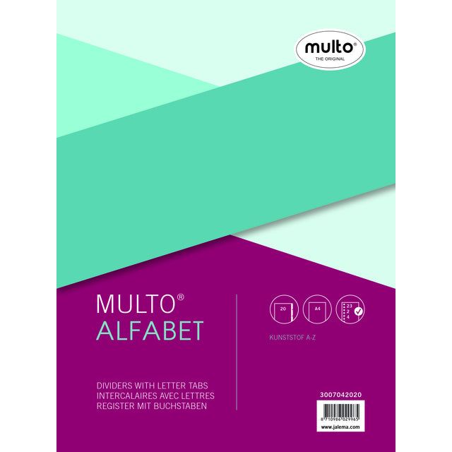 Multo - Tabs Multo 7042020 A4 23r pp a -z grau | 1 Stück | 10 Stück