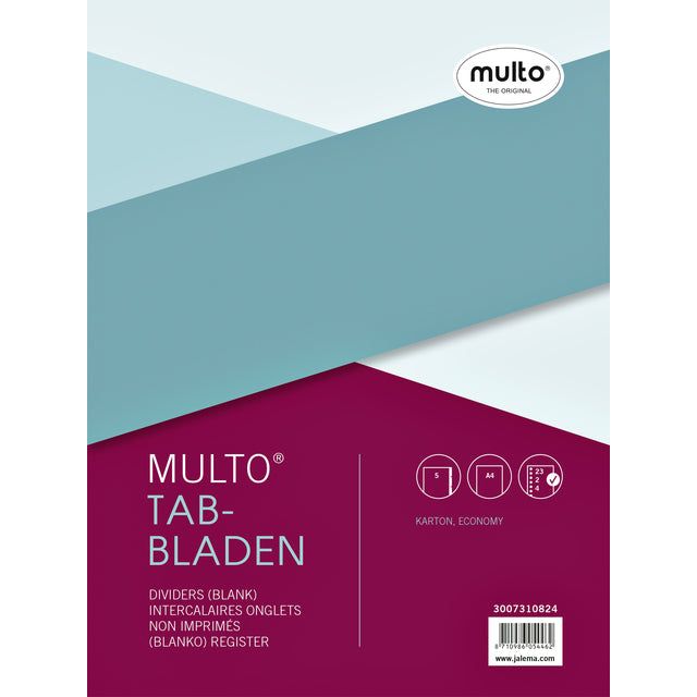 Multo - Tabs Multo 7310824 A4 23R Karton 5dlg Ass | 1 Stück