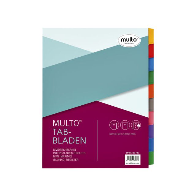 Multo - Tabs Multo 7310731 A4 23R Karton 10dlg White | 1 Stück