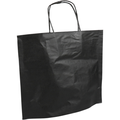 Klika - tas | Papier cordon en papier tordu 30x25cm | Pliant du sol 10 cm | Sac de transport | Noir | 50 pièces