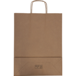 Klika - tas | papier kraft cordon en papier tordu 32x 12x41cm | Sac de transport | Brun | 100 pieces