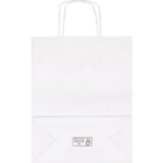 Klika - tas | papier kraft cordon en papier tordu 26x 12x34cm | Sac de transport | Blanc | 100 pieces