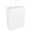 Klika -  Tas | Kraftpapier | gedraaid papieren koord | 26x 12x34cm | draagtas | wit | 100 stuks