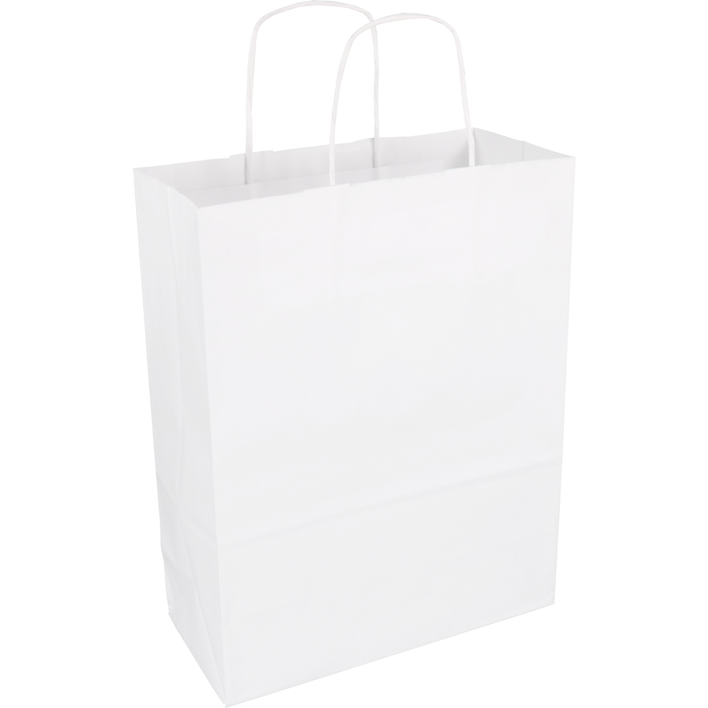 Klika - Tas | Kraftpapier | gedraaid papieren koord | 26x 12x34cm | draagtas | wit | 100 stuks