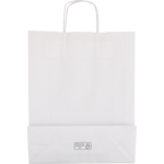 Klika - tas | papier kraft cordon en papier tordu 32x 12x41cm | Sac de transport | Blanc | 100 pieces