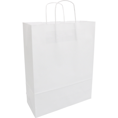 Klika - Borsa con cordoncino in carta 32x12x41 cm 50 pz bianco | 2 pezzi