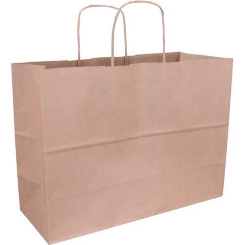 Klika - tas | papier kraft cordon en papier tordu 35x 14x26cm | Sac de transport | Brun | 100 pieces