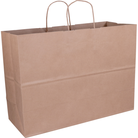 Klika - tas | papier kraft cordon en papier tordu 45x 17x33cm | Sac de transport | Brun | 100 pieces