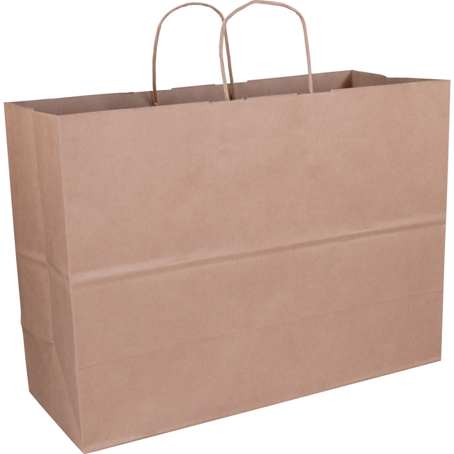 Klika - Bolsa | Papel kraft | cordón de papel retorcido | 45x 17x33cm | bolso de mano | marrón | 100 piezas