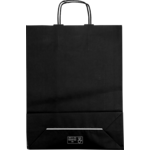 Klika - tas | papier kraft cordon en papier tordu 32x 12x41cm | Sac de transport | Noir | 100 pieces