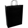 Klika - Borsa | Carta kraft | cordone di carta ritorto | 32x12x41 cm | borsa tote | nero | 100 pezzi