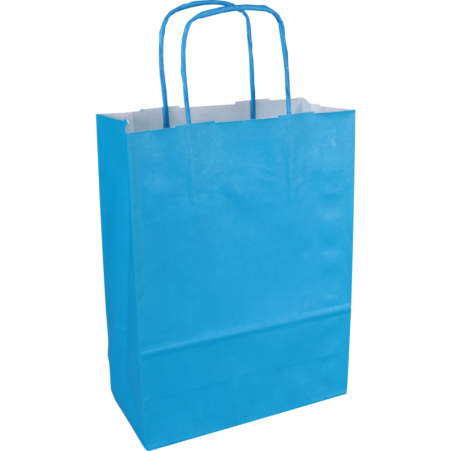 Klika - Tas | Kraftpapier | gedraaid papieren koord | 18x 8x22cm | draagtas | blauw | 50 stuks