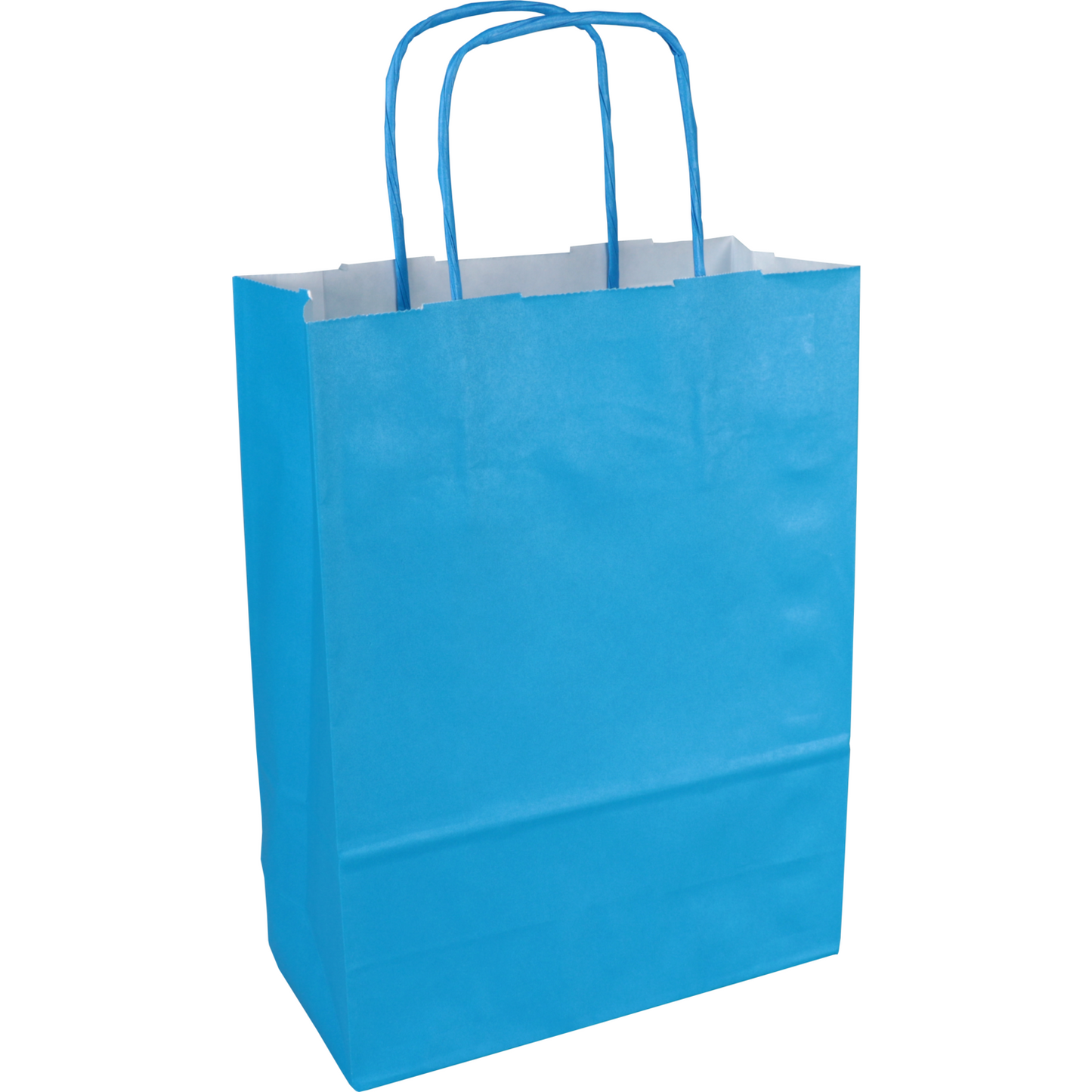 Klika -  Tas | Kraftpapier | gedraaid papieren koord | 18x 8x22cm | draagtas | blauw | 300 stuks