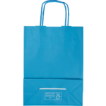 Klika - Tas | Kraftpapier | gedraaid papieren koord | 18x 8x22cm | draagtas | blauw | 50 stuks