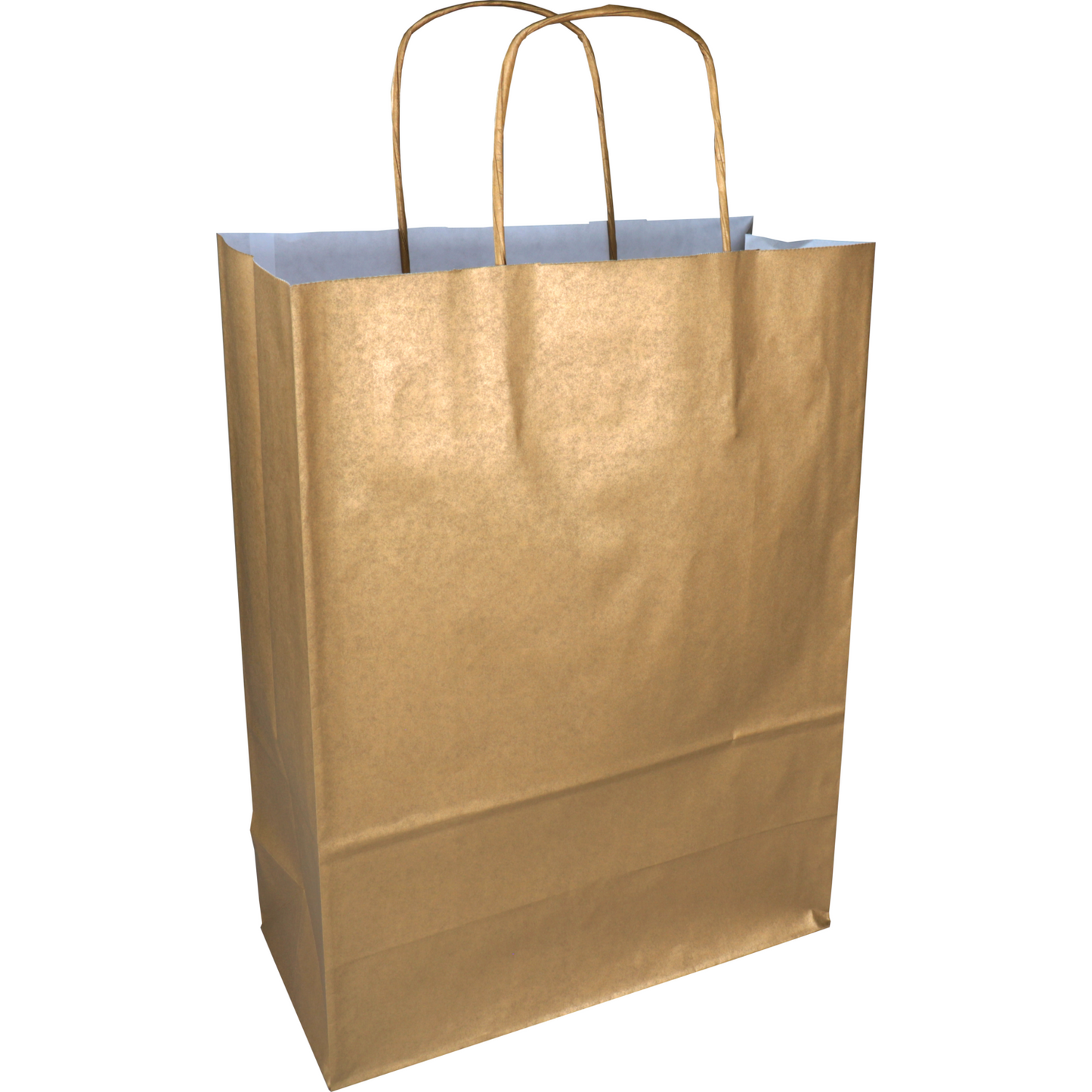 Klika -  Tas | Kraftpapier | gedraaid papieren koord | 26x 12x35cm | draagtas | goud | 200 stuks