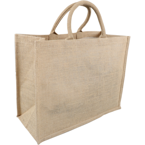 Klika - tas | Jute | Paysage | Réutilisable | 43x 20x34cm | Sac de transport | Brun | 10 morceaux