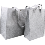 Klika - Tas | Vilt | portrait | reusable | 23x 10x33cm | grijs | 10 stuks